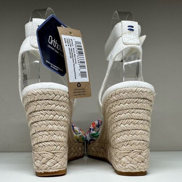 NWOB | TOMS | Marisela Wedge Sandal | White Mediterranean | Size 5 - Picture 8 of 16